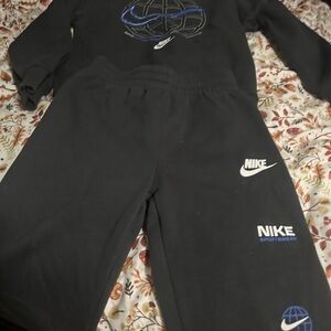 Nike Black Sweatpants with White & Blue Logos